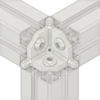 40-010-1 MODULAR SOLUTIONS CONNECTOR 3-WAY BODY CONNECTION ANGLE W/ HARDWARE